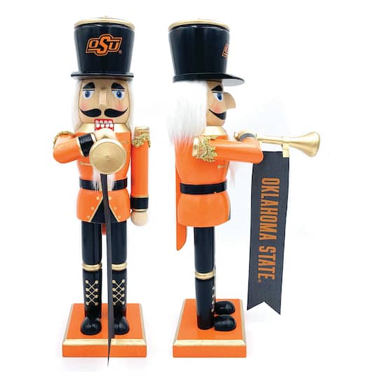 14" College Bugler Nutcracker By Santasworkshop in Oklahoma State | 14.25" x 4" x 6.5" | Michaels®
